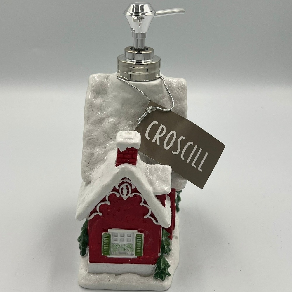 Croscill Soap Dispenser Red NWT Christmas Gingerbread House - Picture 5 of 7